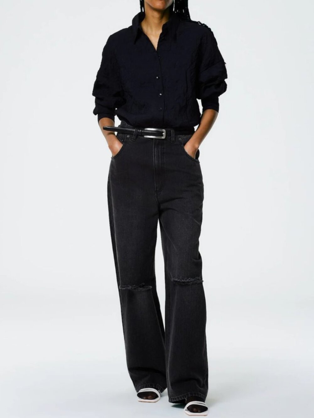 Tibi "Ryder" Jeans in Vintage Black, size 32